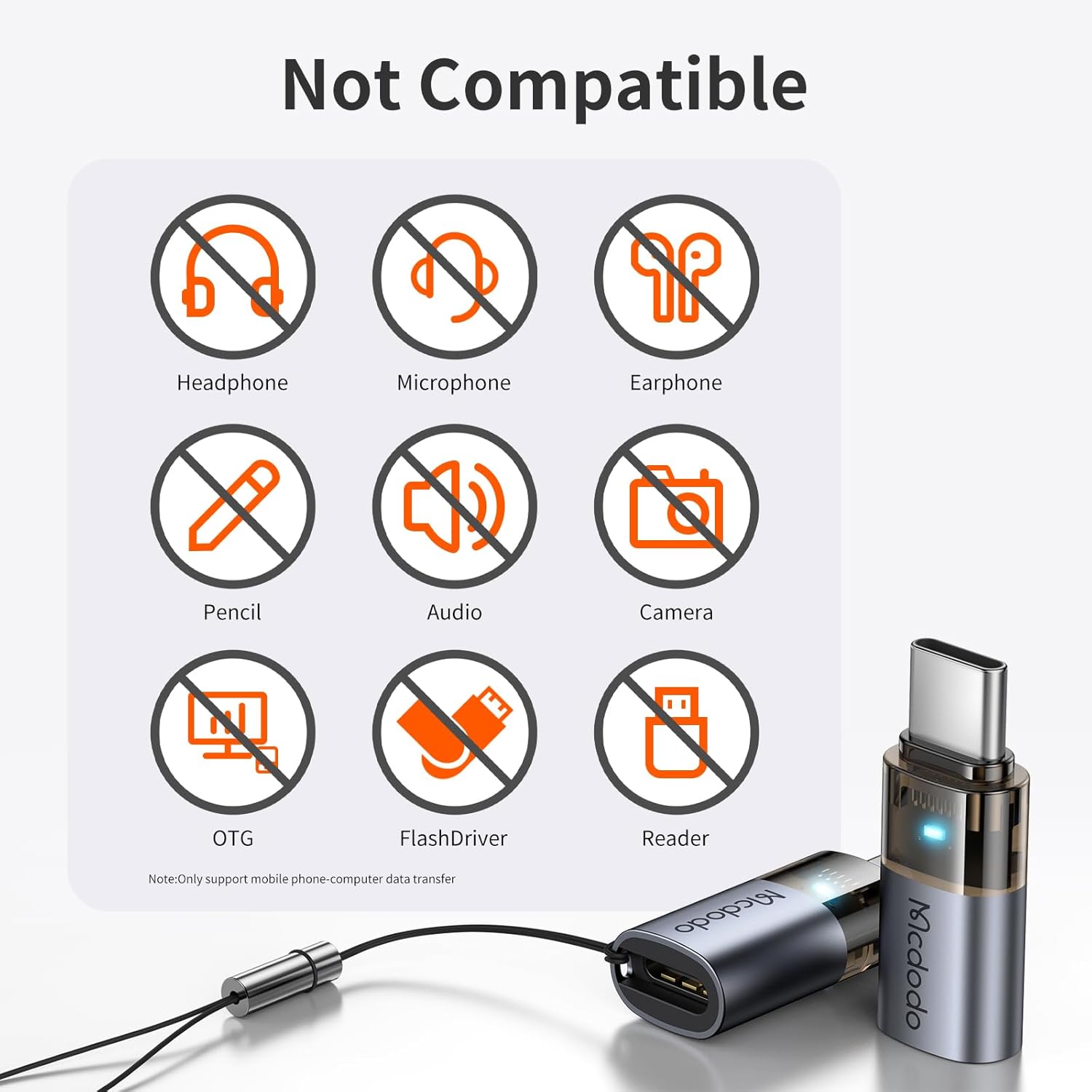 تبدیل لایتنینگ به تایپ سی 60 واتی مک دودو مدل Mcdodo OT-7610