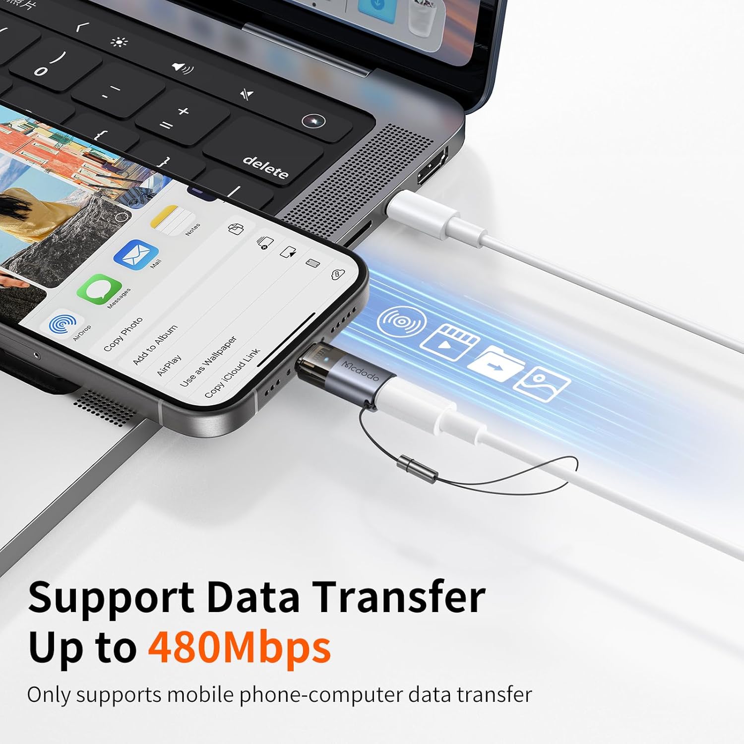 تبدیل لایتنینگ به تایپ سی 60 واتی مک دودو مدل Mcdodo OT-7610