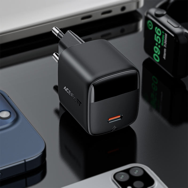 شارژر دیواری 30 واتی با کابل دوسر تایپ سی مدل AceFast A115