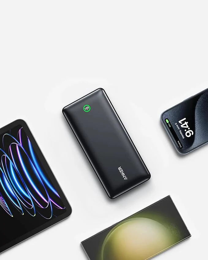 پاوربانک 20000 میلی آمپر 30 واتی با کابل متصل تایپ سی انکر مدل Anker A1387