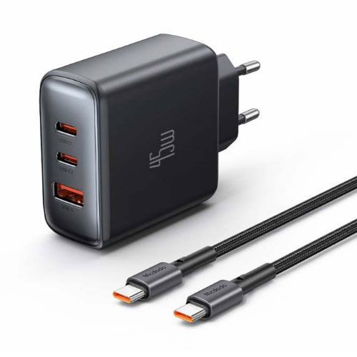 شارژر دیواری 45 واتی به همراه کابل دوسر تایپ سی مک دودو مدل Mcdodo CH-4861