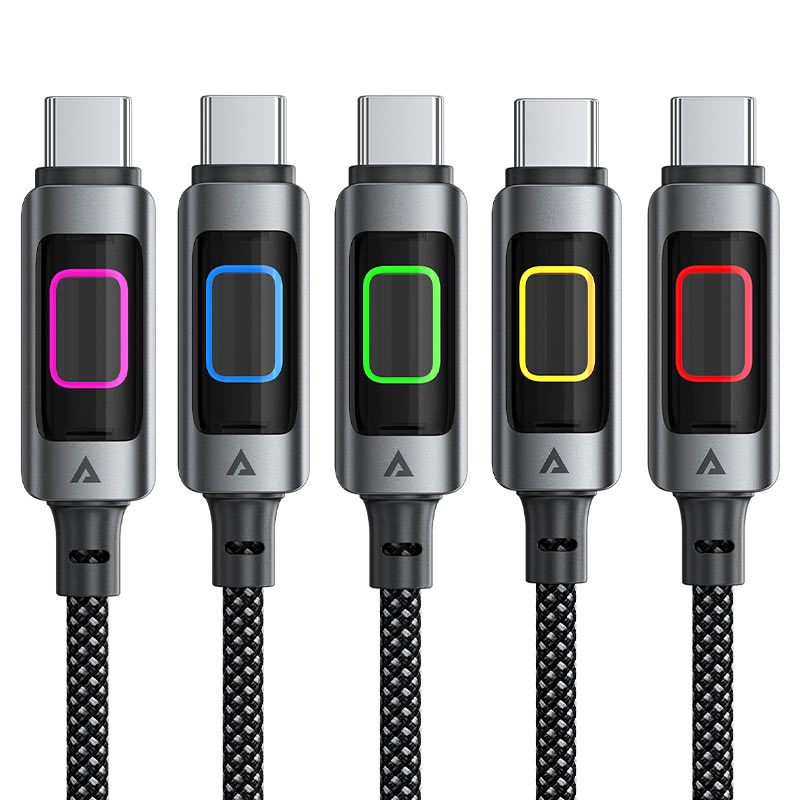 کابل شارژ تایپ سی 1.2 متری با نور RGB ایس فست مدل AceFast C21-04