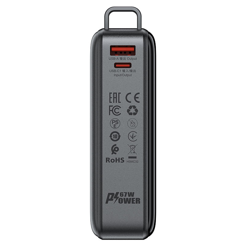 پاوربانک 20000 میلی آمپر 67 وات با کابل دوسر تایپ سی ایس فست مدل AceFast M4