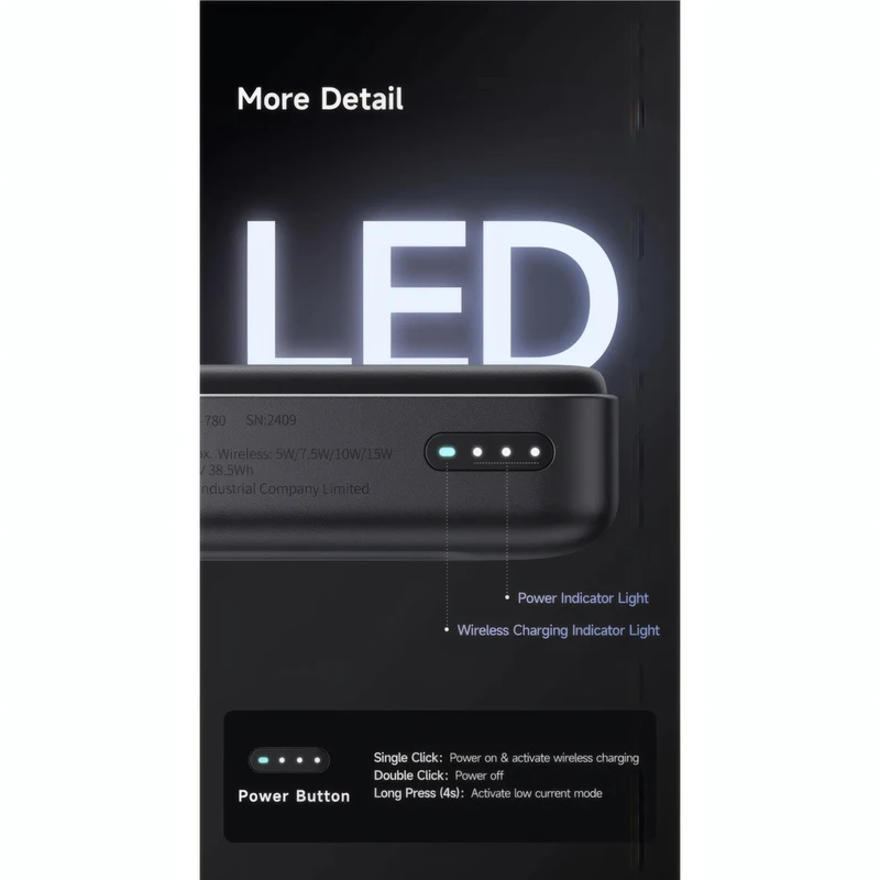 پاوربانک 10000 میلی آمپر 30 واتی وایرلس شارژ مگ سیف مک دودو مدل Mcdodo MC-781