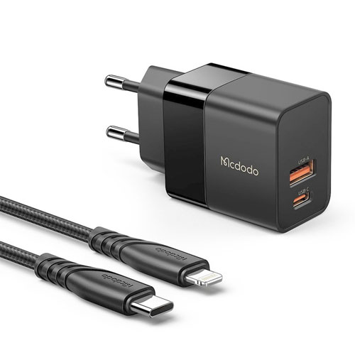 شارژر دیواری مک دودو 20 واتی به همراه کابل تایپ سی به لایتنینگ مدل Mcdodo Ch-1952
