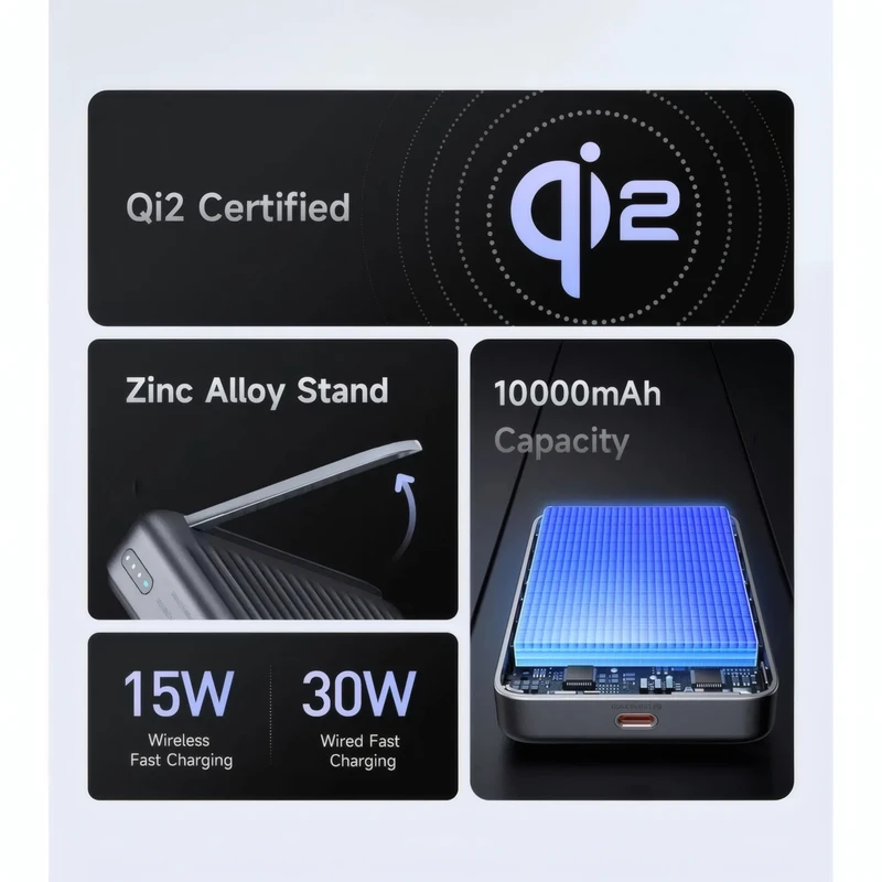 پاوربانک 10000 میلی آمپر 30 واتی وایرلس شارژ مگ سیف مک دودو مدل Mcdodo MC-781