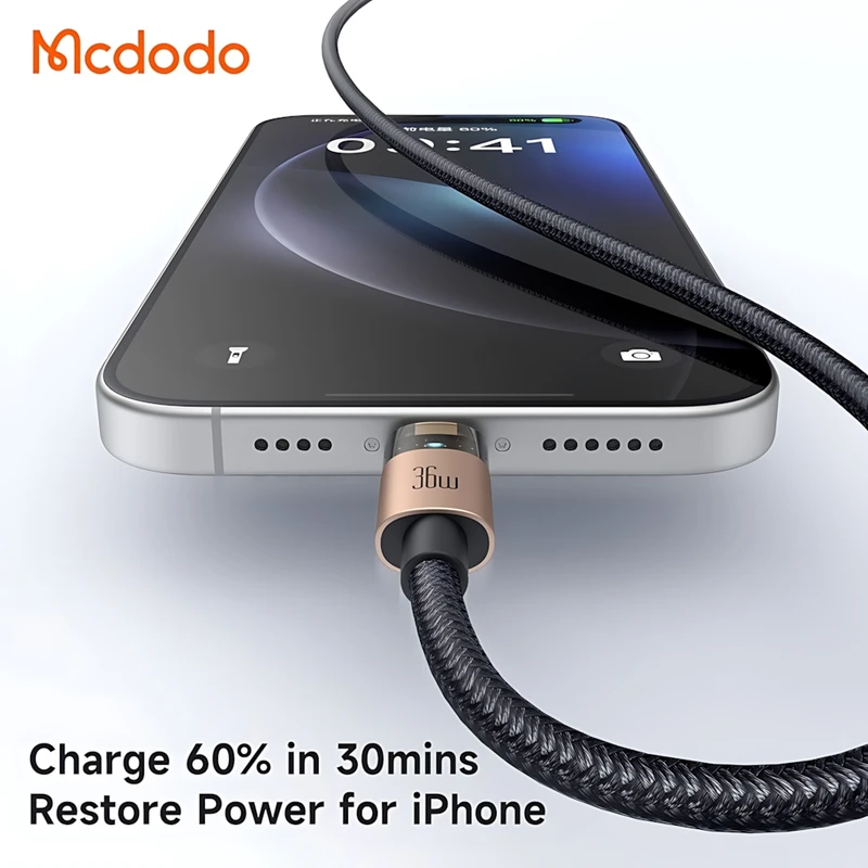 کابل شارژ تایپ سی به لایتنینگ 1.2 متری مک دودو مدل Mcdodo CA-694