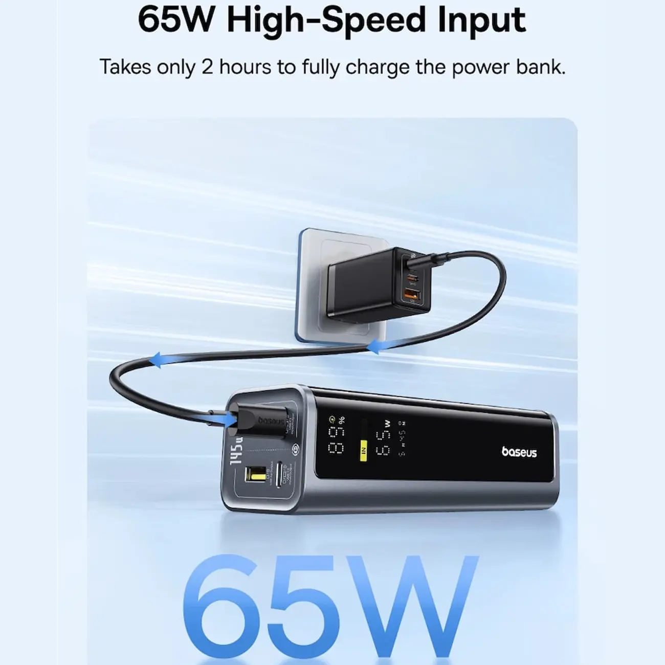 پاوربانک 20800 میلی آمپری 145 واتی بیسوس مدل Baseus PPAP-20E5