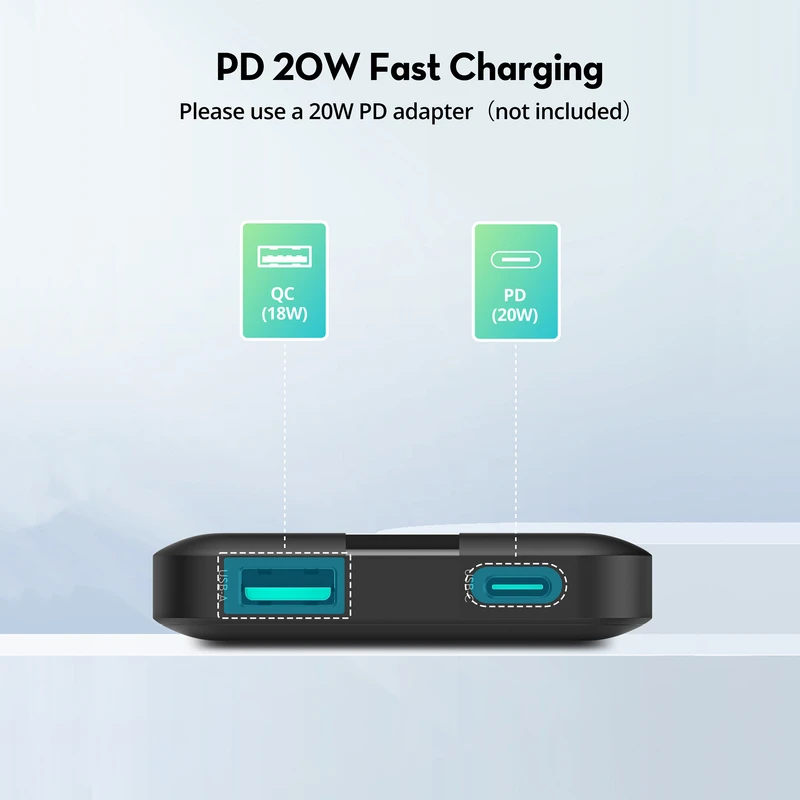 پاوربانک 10000 میلی آمپر 20 واتی راوپاور مدل RavPower RP-PB1236