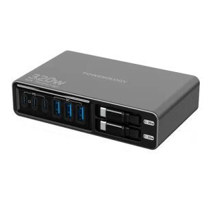 شارژر رومیزی 320 واتی گان پاورولوژی مدل Powerology PWCUQC049BK