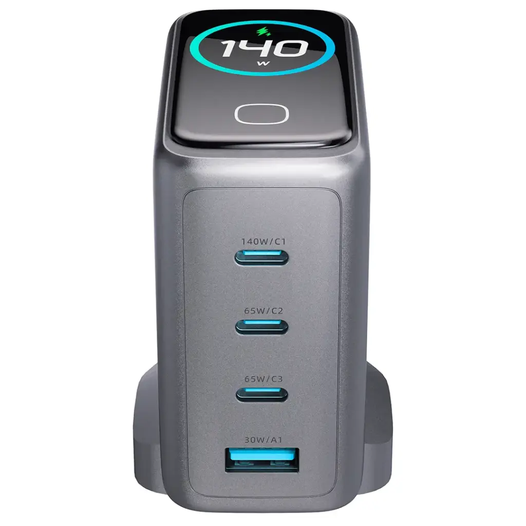 شارژر دیواری 140 واتی گان پاورولوژی مدل Powerology PWGAN140WBK