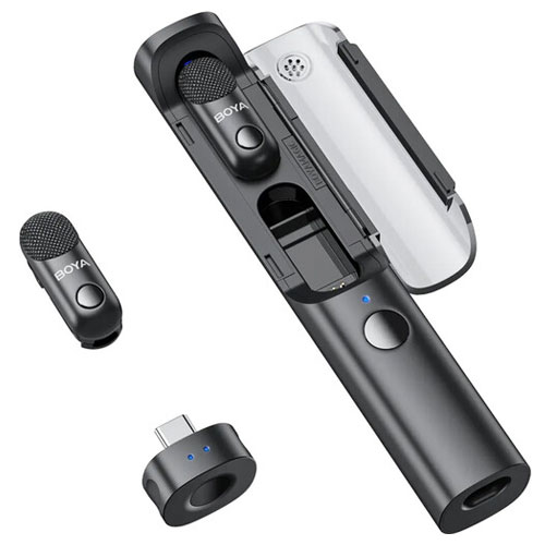 میکروفون بی سیم دو مخاطبه یقه ای و دستی مجیک بویا مدل Boya Magic-05