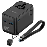 شارژر دیواری و تبدیل یونیورسال و پاوربانک 4000 میلی آمپر پاورولوژی مدل Powerology PWCUQC054BK