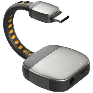 تبدیل تایپ سی به جک 3.5 میلی متری با سوکت شارژ تایپ سی پاورولوژی مدل Powerology PWYSTC8722GY