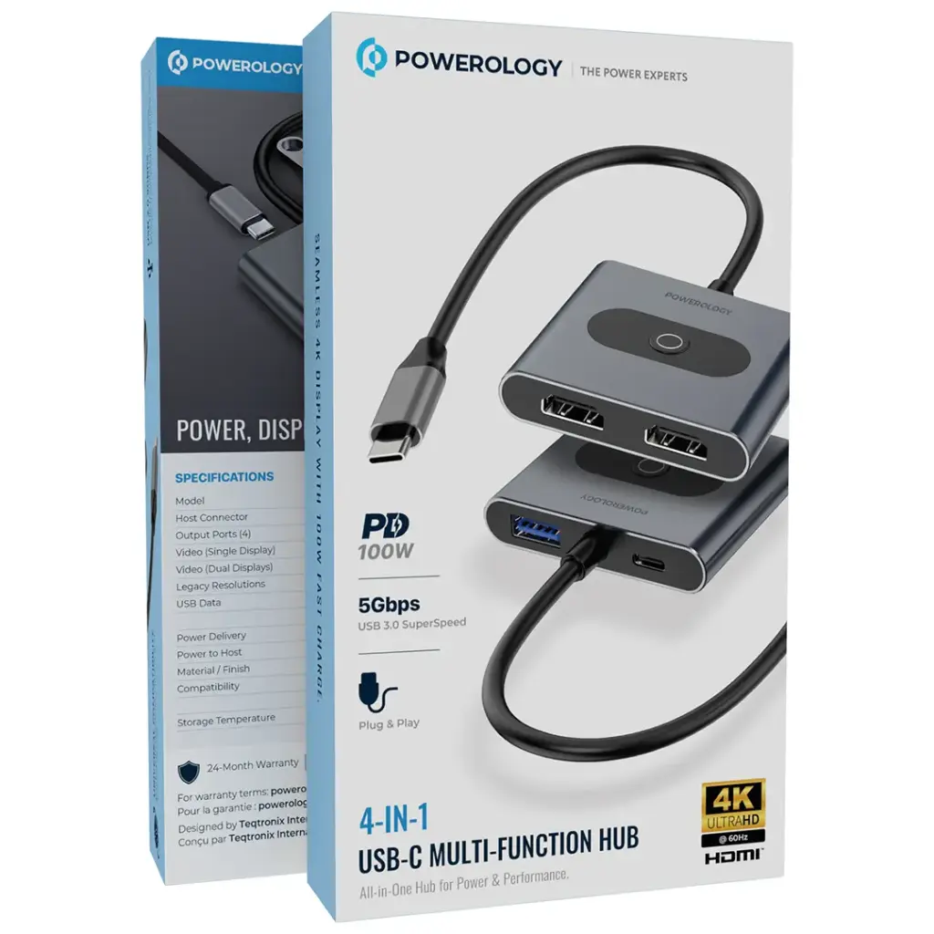 هاب تایپ سی پاورولوژی مدل Powerology PWFX2508AGY