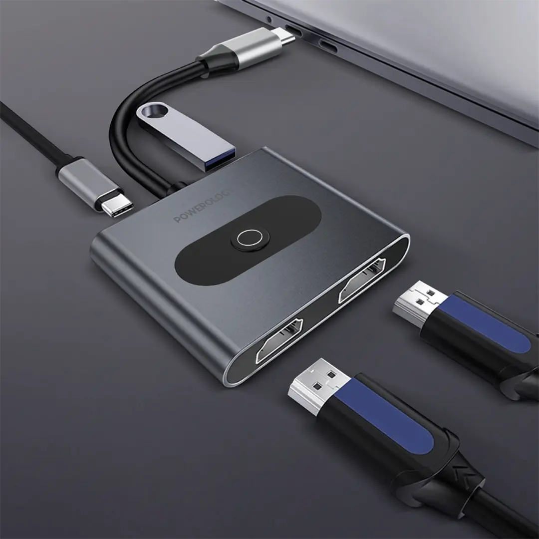 هاب تایپ سی پاورولوژی مدل Powerology PWFX2508AGY