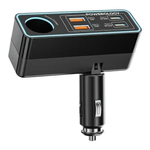 شارژر فندکی 120 واتی پاورولوژی مدل Powerology PWDA58BK