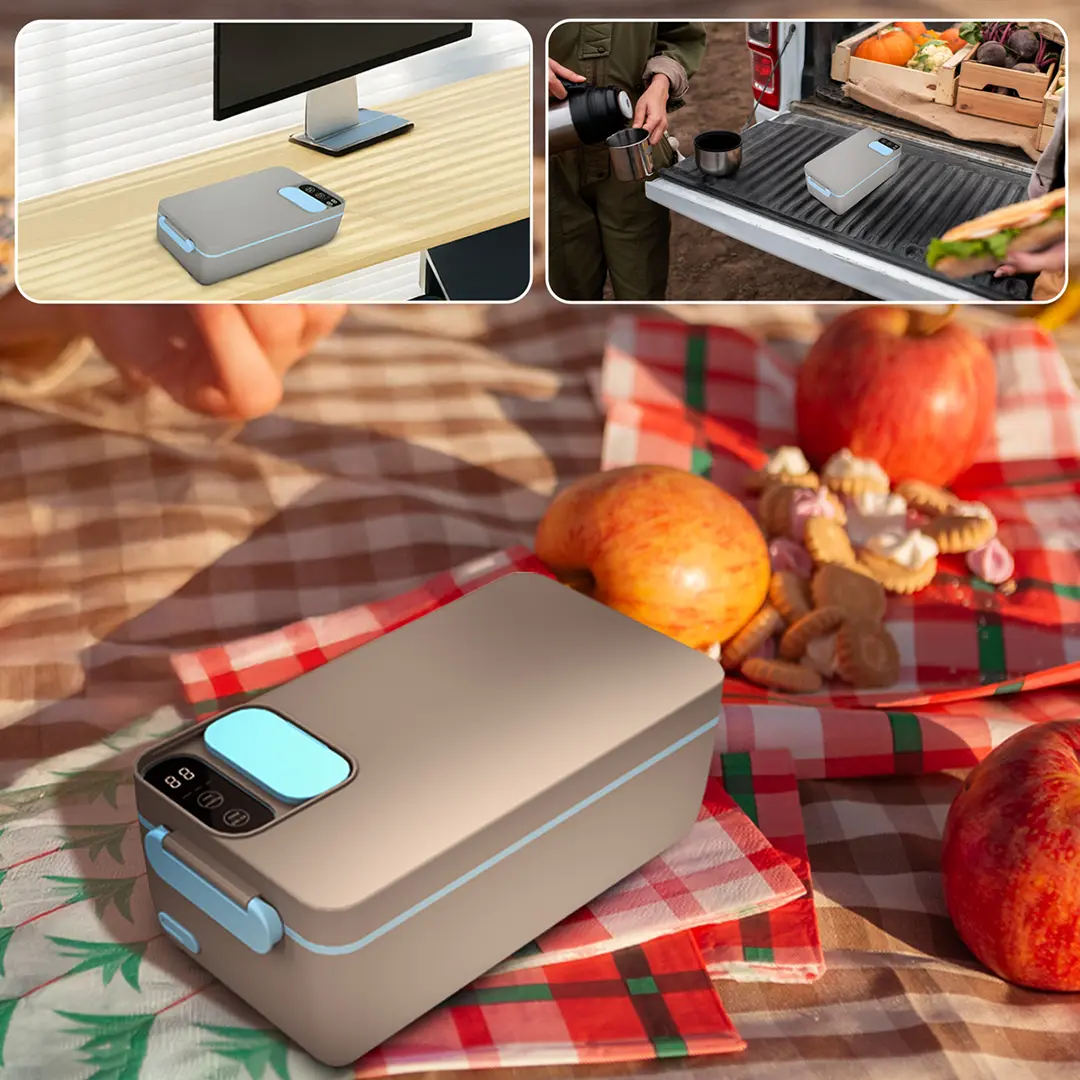 ظرف غذای گرم کن دار قابل حمل پاورولوژی لومو مدل Powerology Lumo PLBF818GYBL