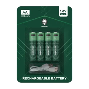 باتری شارژی قلمی 1.6 ولتی 1800 میلی وات ساعت گرین Green Lion GNRGBAA