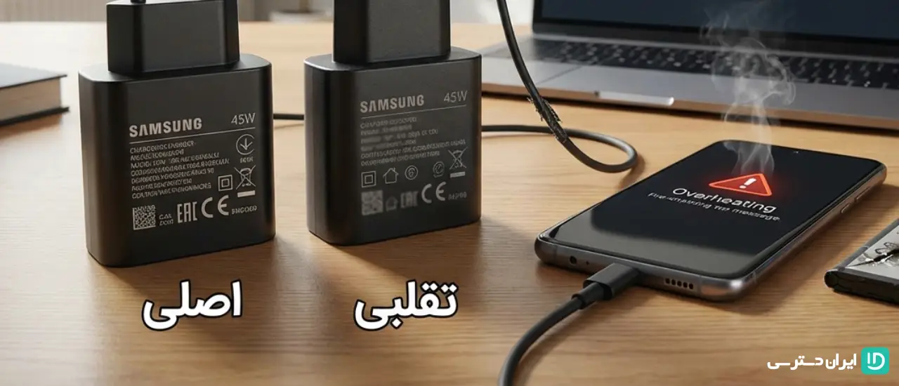 چرا تشخیص شارژر اصلی سامسونگ ۴۵ وات اهمیت دارد؟
