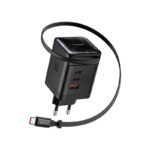 شارژر دیواری 4 پورت 100 وات مک دودو تکنولوژی گان با کابل جمع شونده تایپ سی مدل Mcdodo GaN CH-8470