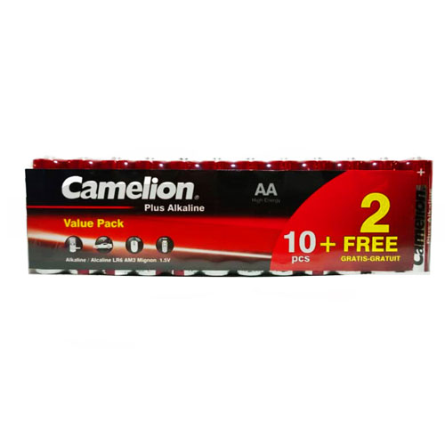 باتری قلمی 12 تایی آلکالاین کملیون مدل Camelion Plus Alkaline