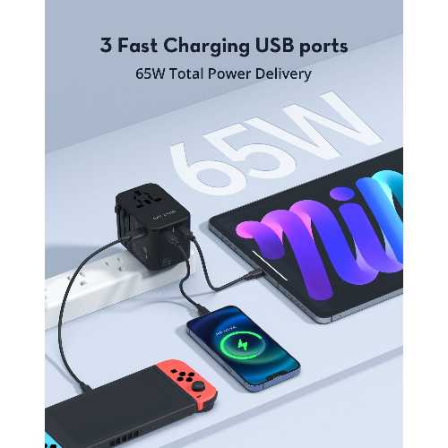 شارژر مسافرتی راوپاور 65 وات یونیورسال مدل Ravpower RP-PC1034 (تصویر چهارم)