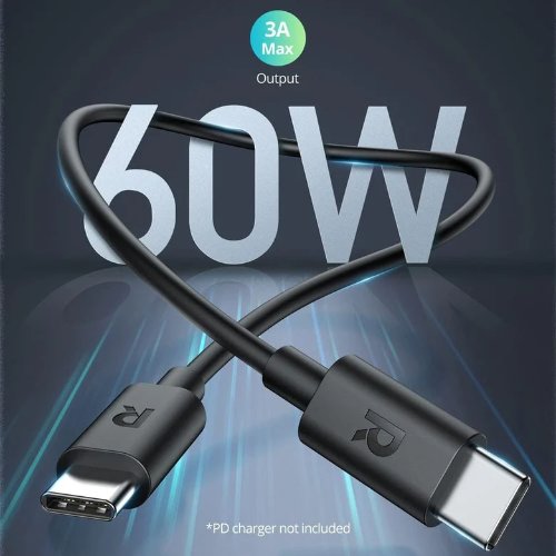 کابل دوسر تایپ سی راوپاور 2 متری 60 واتی مدل Ravpower RP-CB1022 (تصویر دوم)