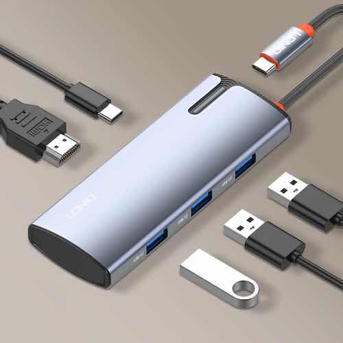 هاب تایپ سی 5 پورت الدینیو مدل Ldnio DS-15H (تصویر ششم)