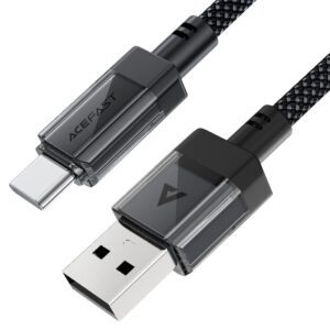 کابل شارژ تایپ سی ایس فست با طول 1.2 متر 3 آمپری مدل Acefast C12-04