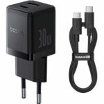 شارژر دیواری 30 وات به همراه کابل تایپ سی بیسوس مدل Baseus CCZC30UE Palm 30W