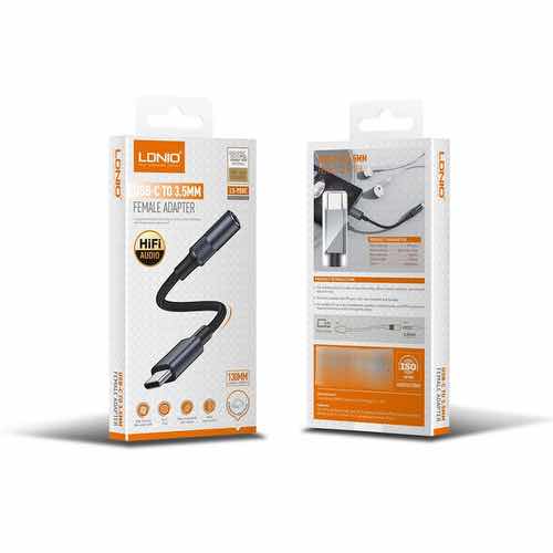 تبدیل جک 3.5 میلی متری Aux به تایپ سی الدینیو مدل Ldnio y80c (تصویر دوم)