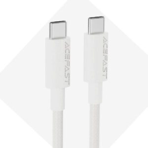 کابل شارژ دوسر تایپ سی 60 واتی 1.2 متری ایس فست مدل AceFast C18-03
