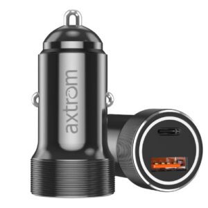 شارژر فندکی 20 واتی با پورت تایپ سی و USB-A اکستروم مدل Axtrom ACC20WPDQ