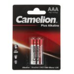 باتری نیم قلمی پلاس آلکالاین 2 عددی کملیون مدل Camelion Plus Alkaline