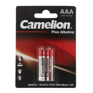 باتری نیم قلمی پلاس آلکالاین 2 عددی کملیون مدل Camelion Plus Alkaline