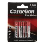 باتری نیم قلمی پلاس آلکالاین 4 عددی کملیون مدل Camelion Plus Alkaline