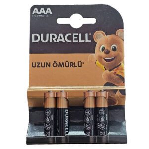باتری نیم قلمی AAA آلکالاین دوراسل 4 تایی مدل DURACELL Alkaline