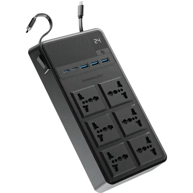 رابط برق پاورولوژی 6 خانه تایمردار مدل Powerology pwcuqc030