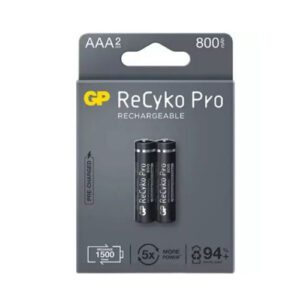 باتری نیم قلم 800 میلی آمپر AAA جی پی ریسایکو مدل GP ReCyko 800mAH