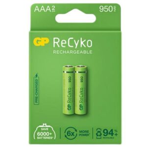 باتری نیم قلم 950 میلی آمپر AAA جی پی ریسایکو مدل GP ReCyko 950mAH