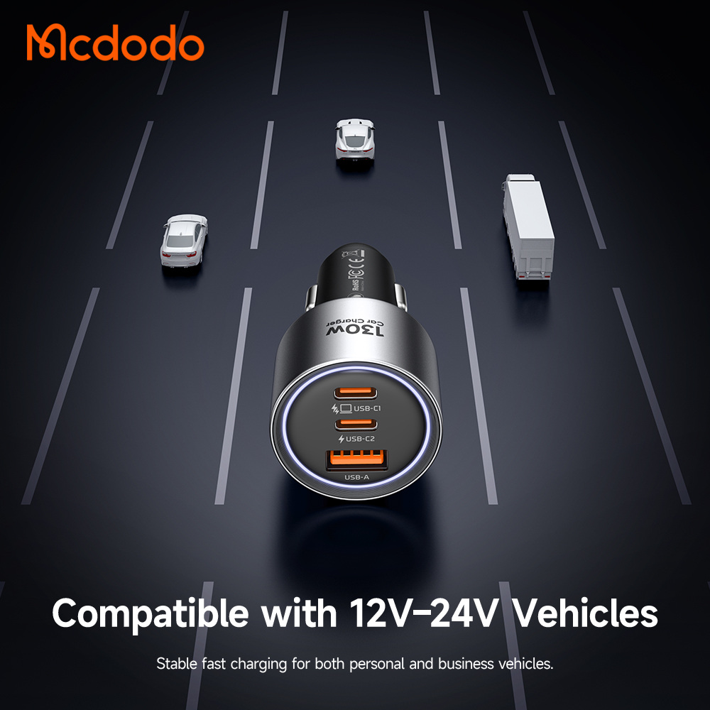شارژر فندکی 130 واتی 3 خروجی مک دودو Mcdodo CC-3190 (تصویر سوم)