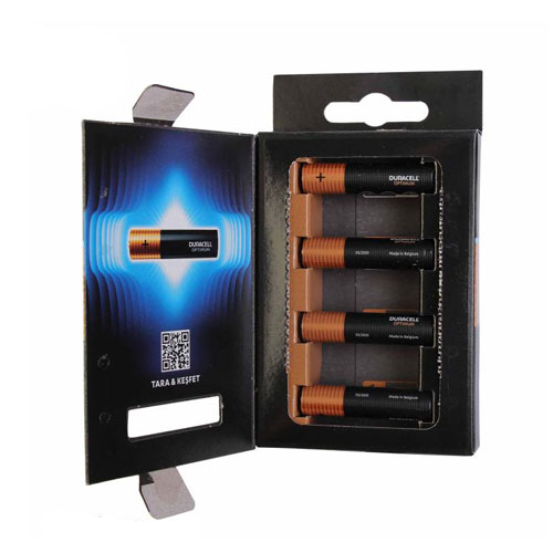 باتری نیم قلمی AAA آلکالاین اپتیموم دوراسل 4 تایی مدل DURACELL Alkaline Optimum AAA (تصویر دوم)