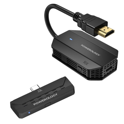 فرستنده بی سیم تصویر HDMI به تایپ سی پاورولوژی مدل Powerology PHDMACBK