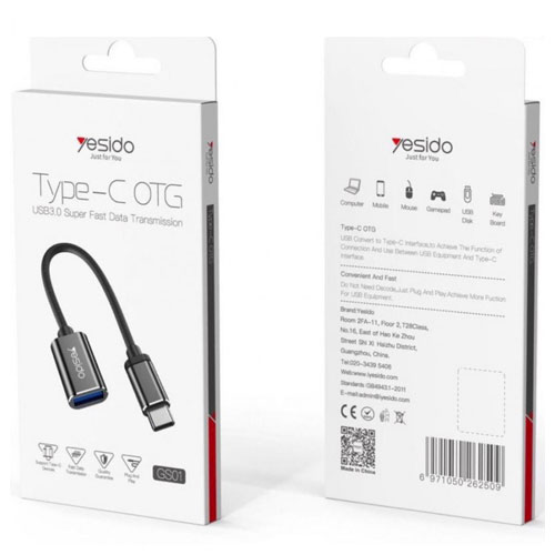 سیم او تی جی تایپ سی یسیدو مدل Yesido OTG GS01 (تصویر سوم)