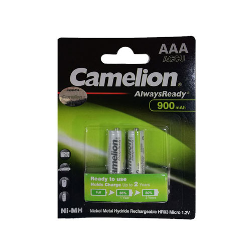 باتری نیم قلمی قابل شارژ کملیون مدل Always Ready ظرفیت 900 میلی آمپر 2 عددی مدل Camelion (تصویر دوم)