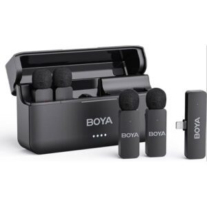 میکروفون یقه ای بی سیم بویا 4 مخاطب لایتنینگ مدل Boya BY-V4D