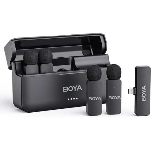 میکروفون یقه ای بی سیم بویا 4 مخاطب لایتنینگ مدل Boya BY-V4D