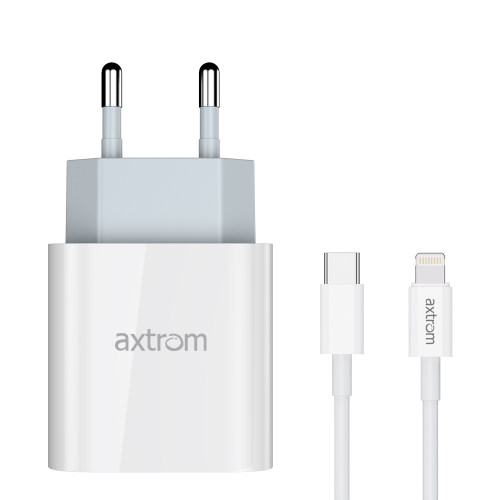 شارژر دیواری 20 وات اکستروم به همراه کابل مدل Axtrom AWC20WPD