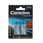 باتری نیم قلم دیجی آلکالاین 4 عددی کملیون مدل Camelion Digi Alkaline